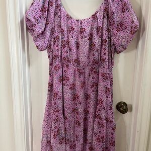 Draper James Pink Floral Midi Dress